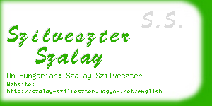 szilveszter szalay business card